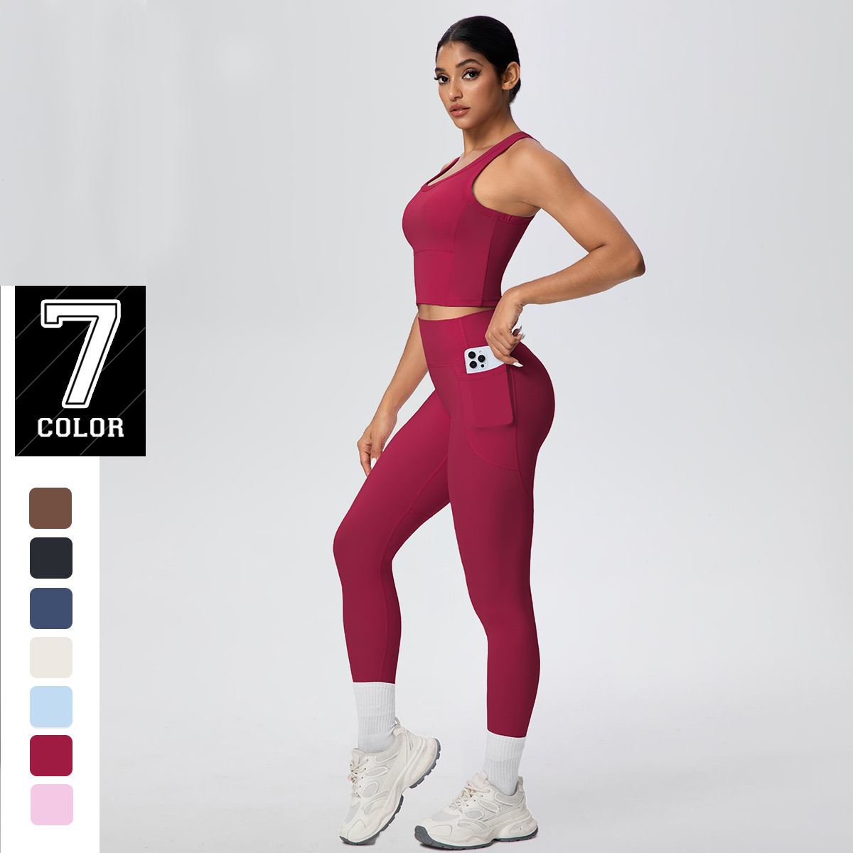 Pilates Yoga Gear - Sport Leggings Yoga Set Women Solid