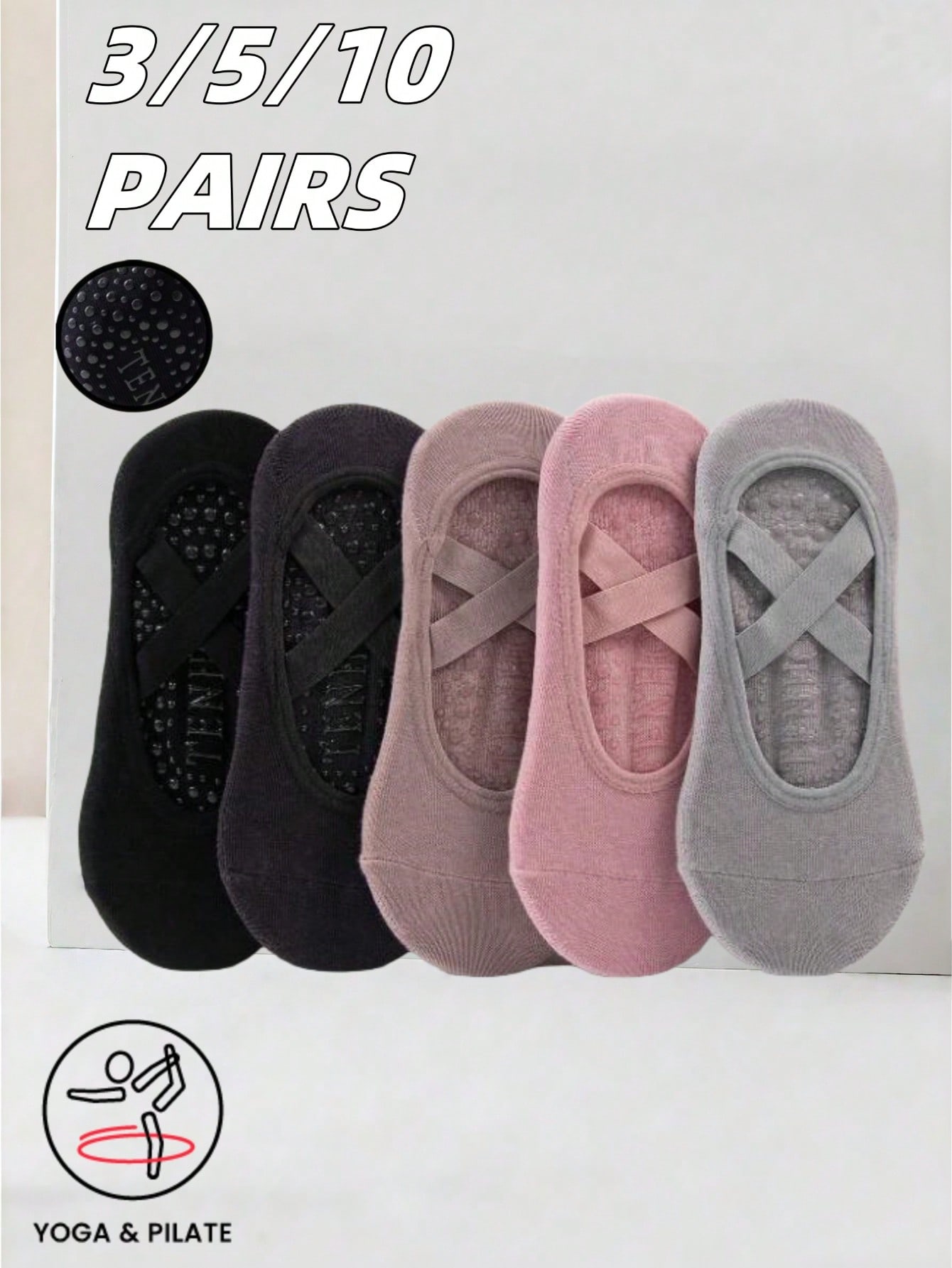 Pilates & Yoga With Katja Youtube - Anti-slip silicone sole yoga socks with