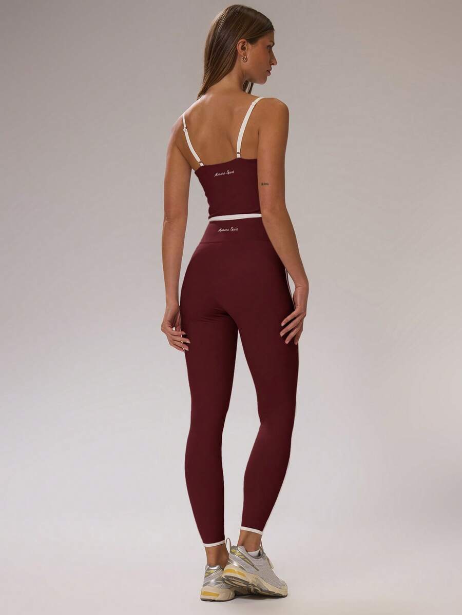 Contrast Piping Fitted Crop To – Pilates Yoga Set Bewertung und Preis