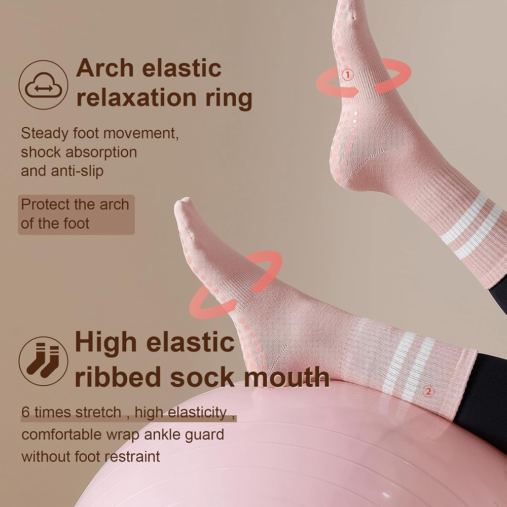 Yoga Pilates Socks with Grips  – Pilate Yoga Workout Bewertung und Preis