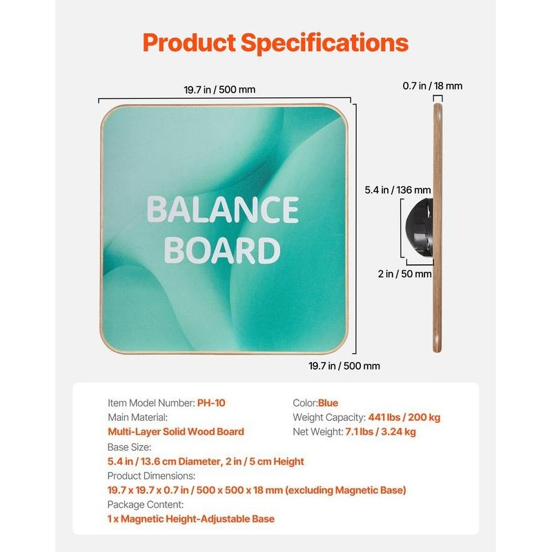 Balance Board, 360° Rotating W – Balance Board Wobble Bewertung und Preis